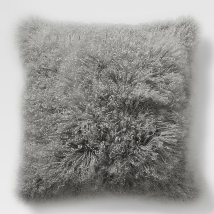 Mongolian Lamb Pillow Covers | West Elm (US)