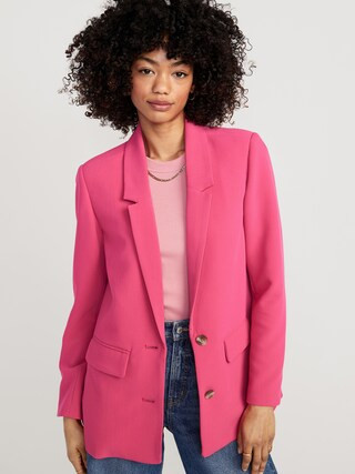 Crepe Suit Blazer for Women | Old Navy (US)