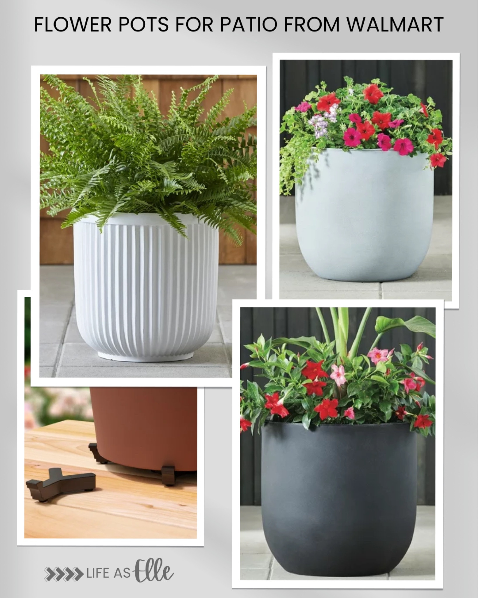 Walmart flower pots for a patio  

#LTKhome #LTKfindsunder50 #LTKSeasonal