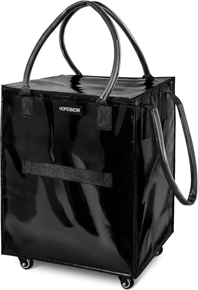 Reusable Grocery Bag on Wheels, Foldable Rolling Tote Bag with Wheels and Handle, Shopping Trolle... | Amazon (US)