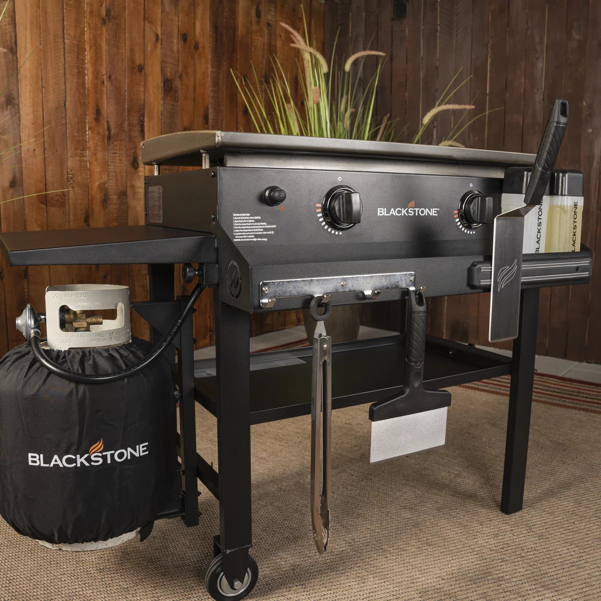 Blackstone 28" Griddle with Front Shelf and Soft Cover | Wayfair North America