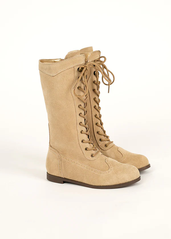 Aelin Leather Boot in Distressed Tan | Joyfolie
