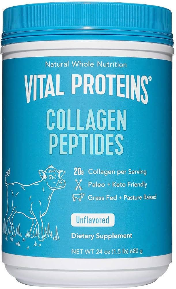 Vital Proteins Natural Whole Nutrition Collagen Peptides - Pasture Raised, Grass Fed, Paleo Frien... | Amazon (US)