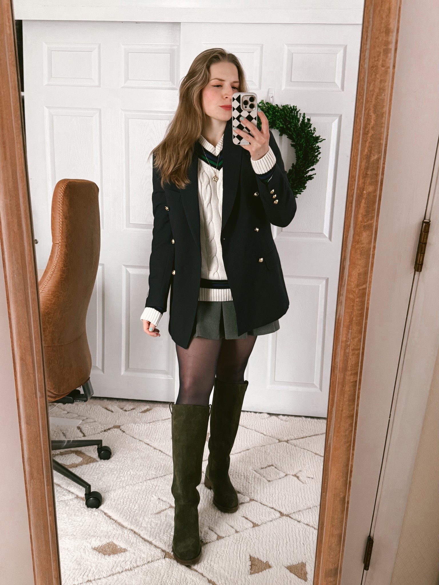 My husband told me I looked like I was headed to the yacht club 😂 I don’t even care — this preppy outfit was a definite pick-me-up. I’ll definitely be repeating!

Blazer, green boots, spring fashion, New England 

#LTKWorkwear #LTKSeasonal