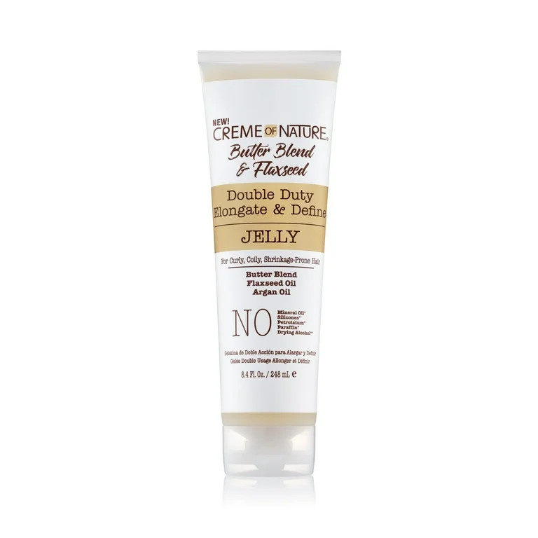 Creme of Nature Butter Blend & Flaxseed Elongate & Define Styling Cream Jelly, 8.45 oz, Dry Hair | Walmart (US)