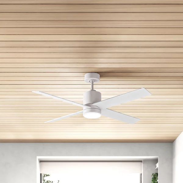 52'' Harlingen 4 - Blade LED Standard Ceiling Fan with Remote Control and Light Kit Included | Wayfair North America