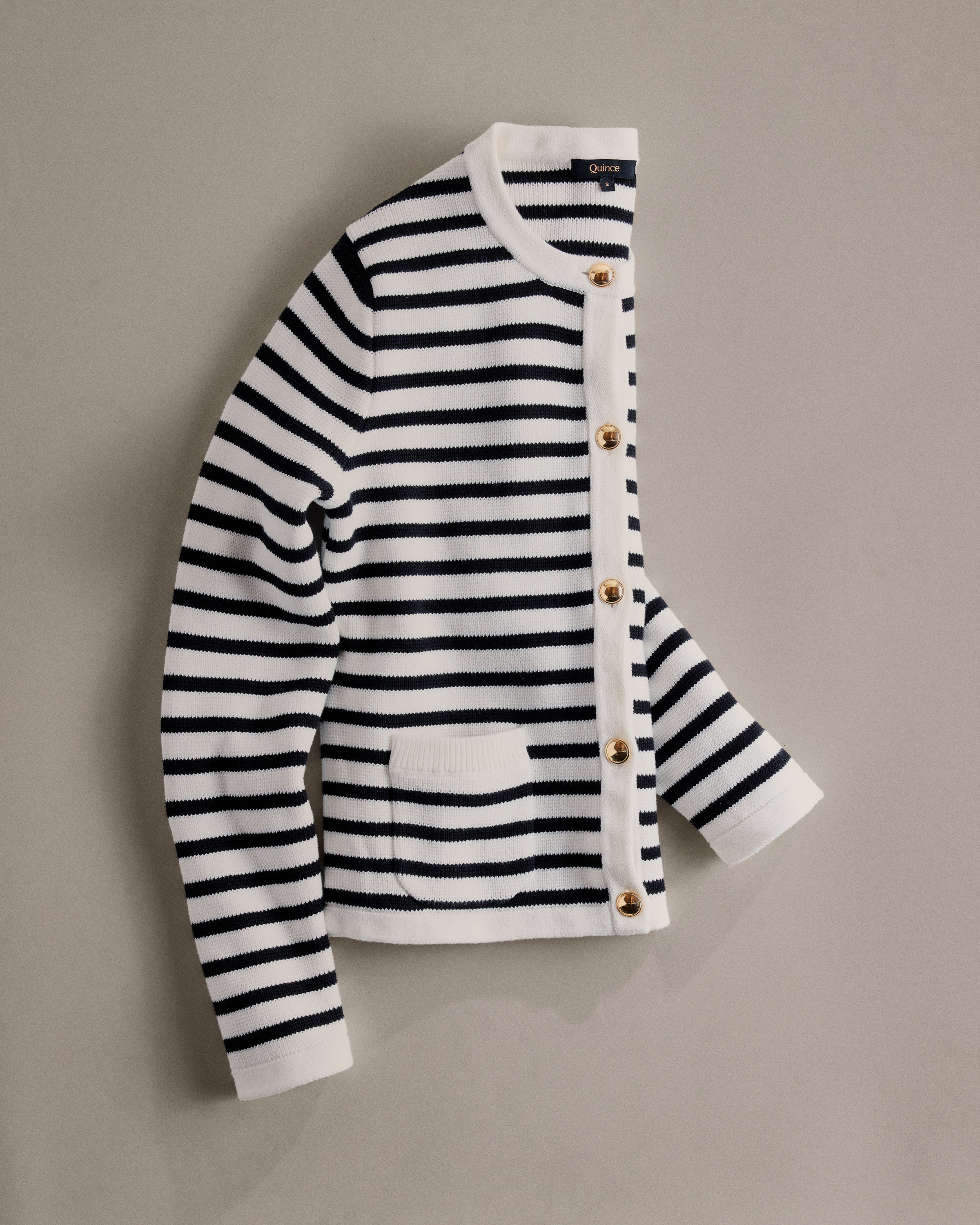 Quince | Crewneck Cardigan 2-Pack in Egret/Black, Size 0-3M, Organic Cotton | Quince