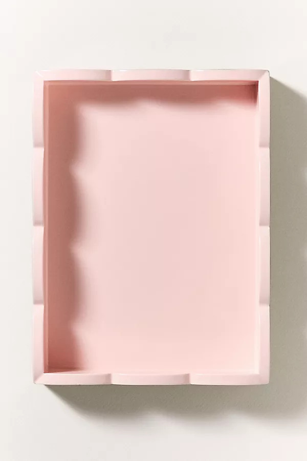 Two-Tone Small Scallop Lacquer Tray | Anthropologie (US)