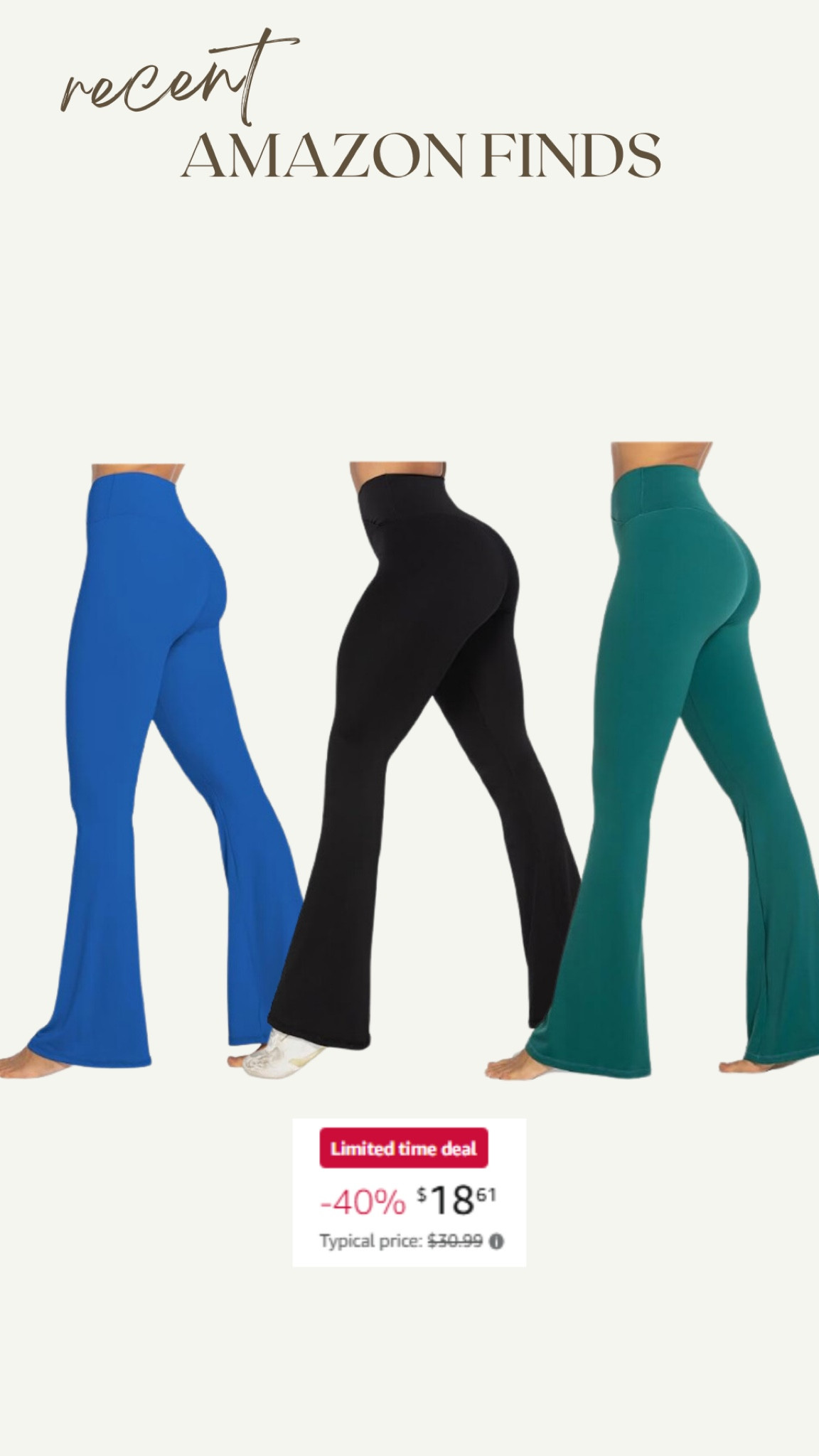 These pants are soooo soft and cute. I love the v cross in front and the subtle flare. They come in several lengths and are tall girl friendly 

#LTKMostLoved #LTKFindsUnder100 #LTKFitness