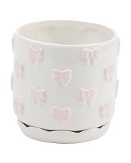 6in Bow Indoor Planter With Saucer | Plants & Planters | Marshalls | Marshalls