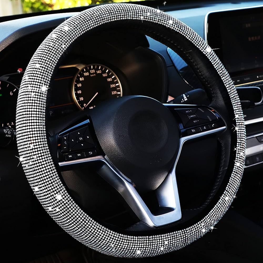 Frienda Bling Steering Wheel Cover Women Crystal Diamond Car Wheel Protector for Vehicle, Car, Au... | Amazon (US)