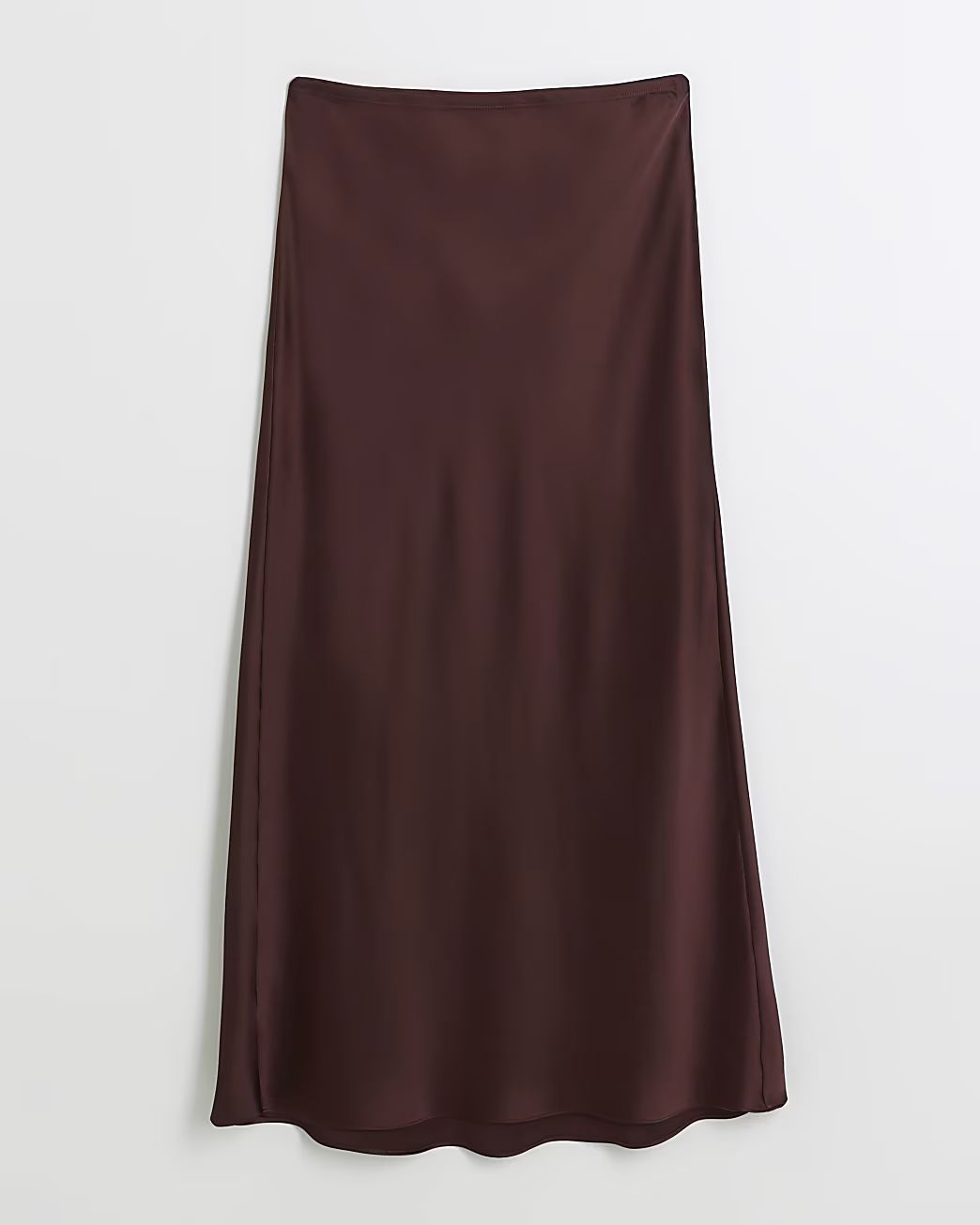 Brown satin maxi skirt | River Island (UK & IE)