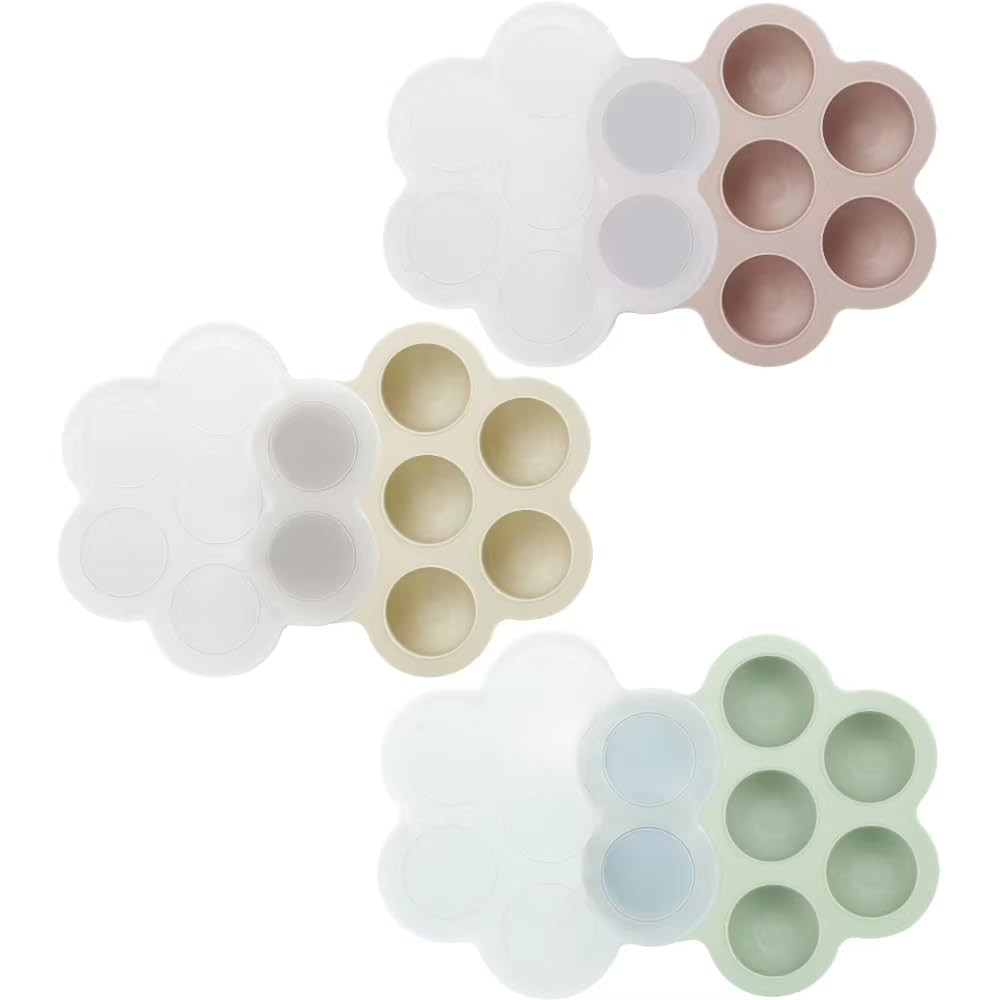 PandaEar 3 Pack Baby Food Freezer Tray with Lids, Silicone Baby Food Storage Container for Homema... | Amazon (US)