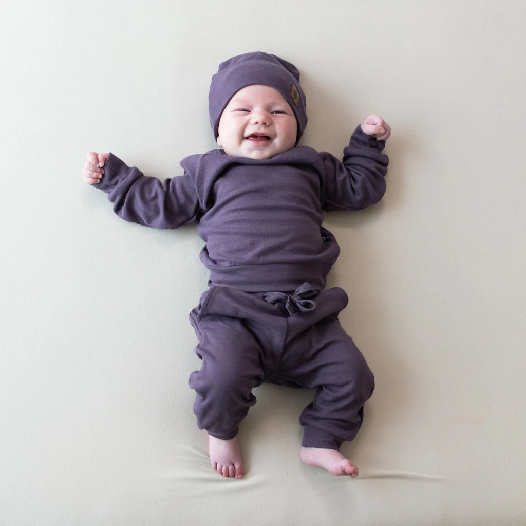 Bamboo Jersey Jogger Set in Currant | Kyte Baby