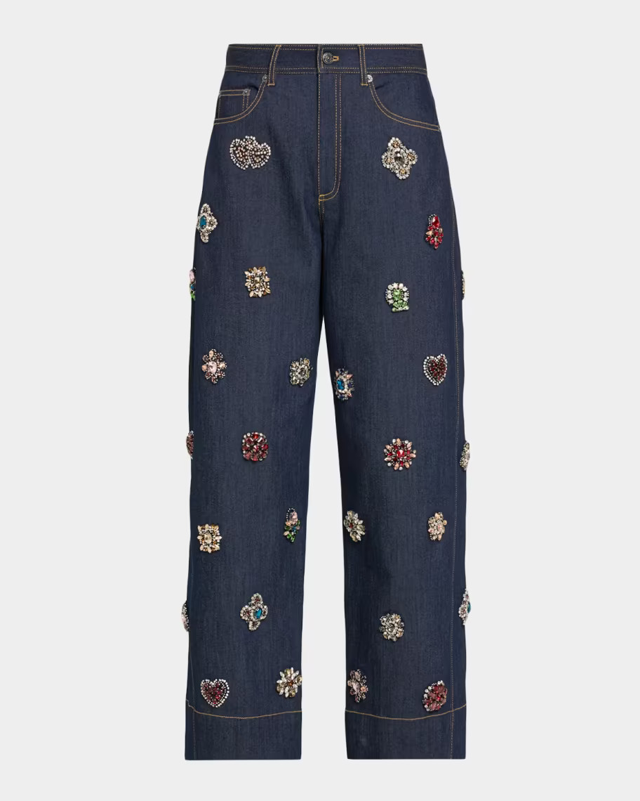 Baroque Embellished Hayden Jeans | Neiman Marcus