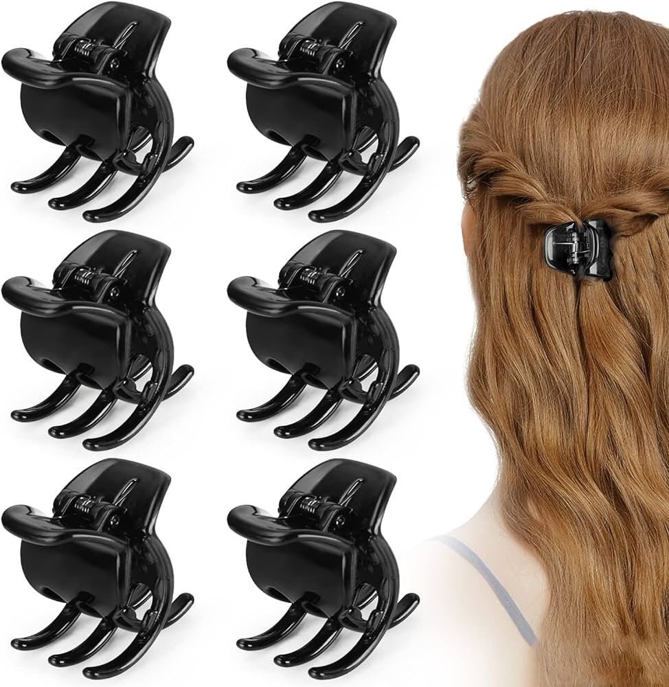 6 Pieces Hair Claw Clips,Morhom Medium Size Hair Claws 1.3 Inch Hair Jaw Clip for Women Girls Thi... | Amazon (US)
