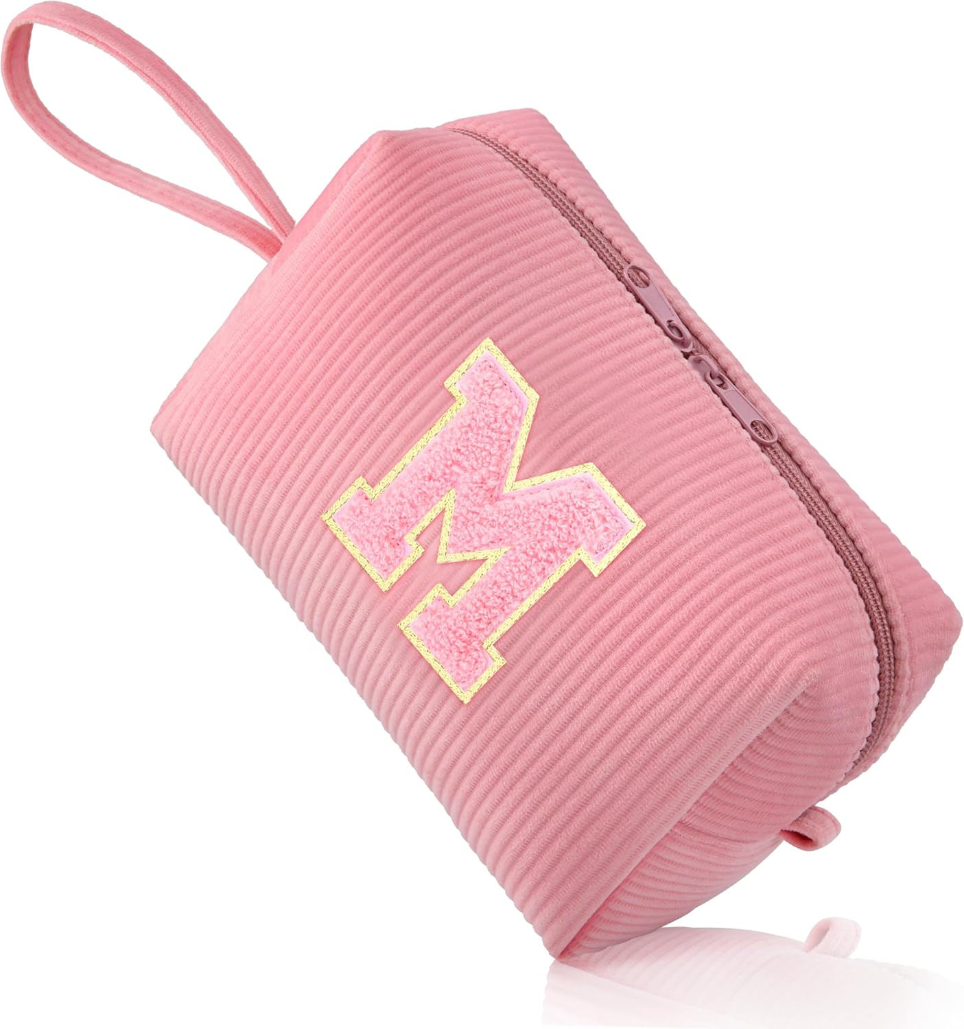 Makeup Bag, FUZVOL Small Cosmetic bag, Pink Corduroy Make Up Bag Organizer, Cute Preppy Stuff Per... | Amazon (US)