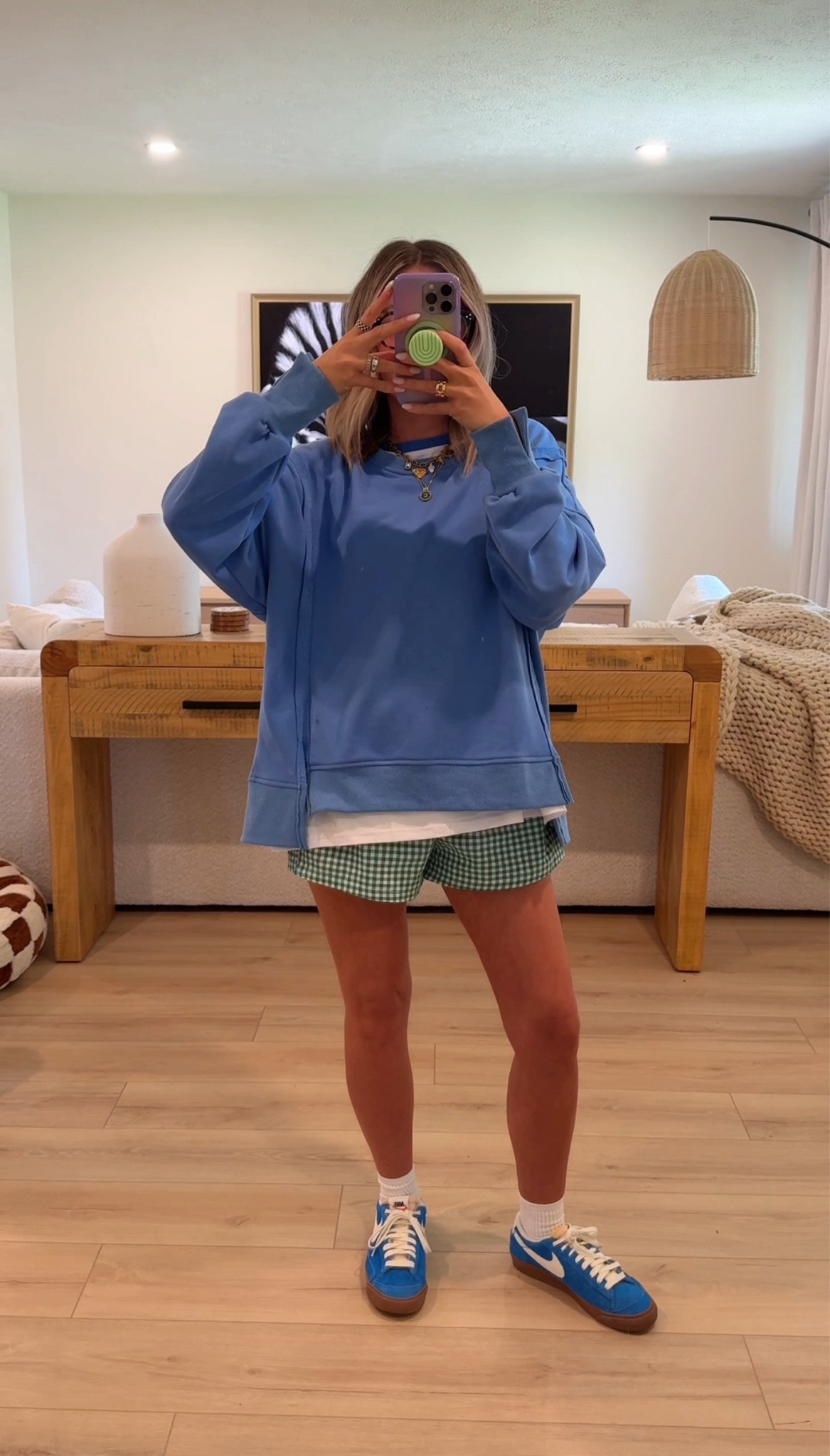 I’m wearing size large in the sweatshirt & tee. Size medium in the shorts, they run small so size up! 

#LTKFindsUnder50 #LTKStyleTip #LTKFindsUnder100