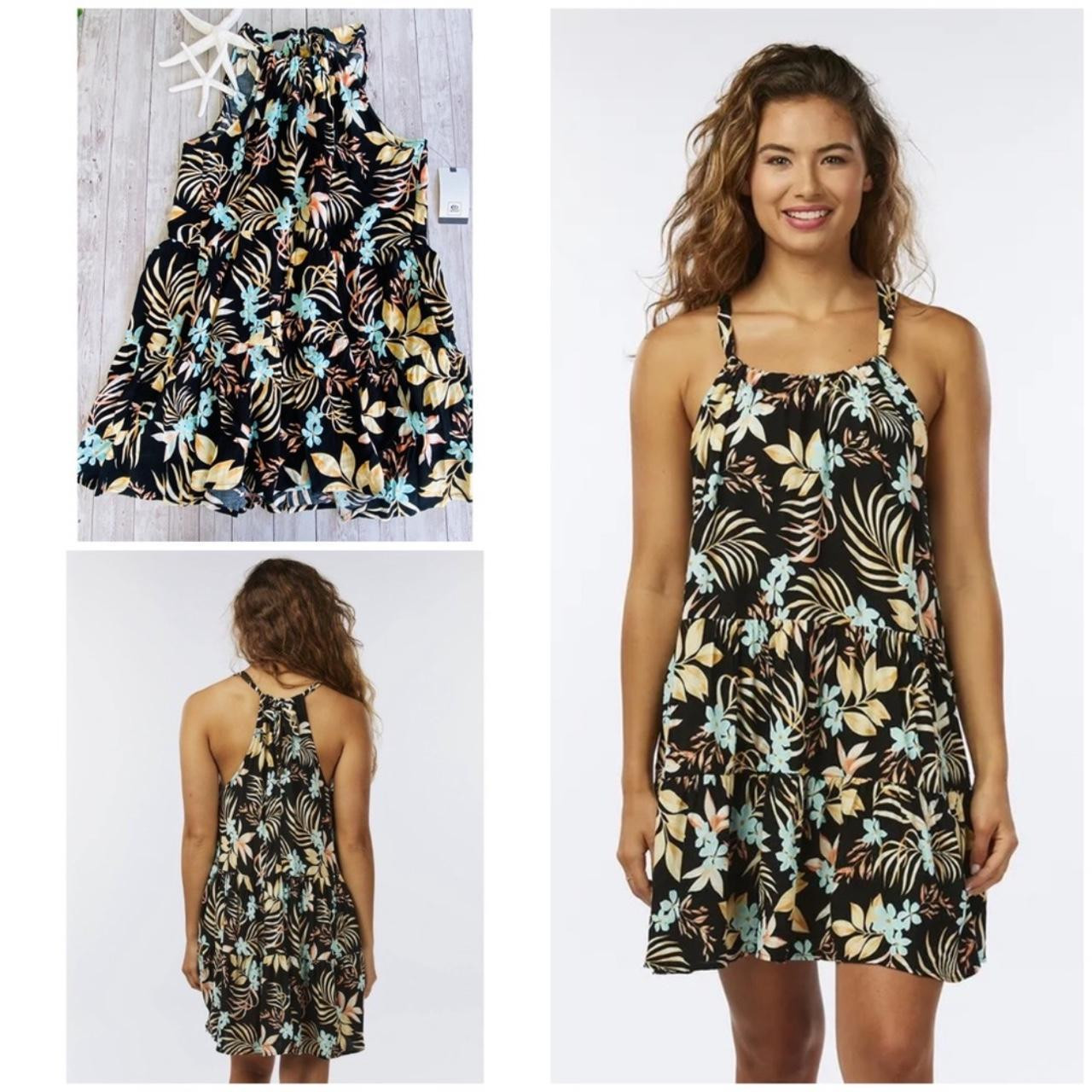 Rip Curl Women's Dress - Multi/Black - S | Depop US