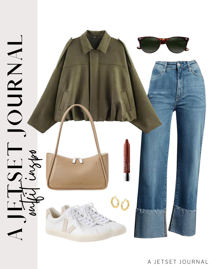 This bestselling bomber jacket also goes with KUNMI’s cropped jeans. This BOSTANTEN shoulder bag and Veja Esplar sneakers match this look perfectly. These chunky hoop earrings and SOJOS sunnies will complete the look.


 

 #LTKSeasonal #LTKSaleAlert #LTKTravel