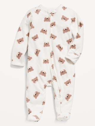 2-Way-Zip Sleep &amp;amp; Play Microfleece Footed One-Piece for Baby | Old Navy (US)
