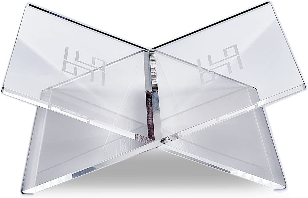 Honygebia Clear Acrylic Book Stands - Cross Frame Acrylic Book Holder, Open Bookstand for Display... | Amazon (US)