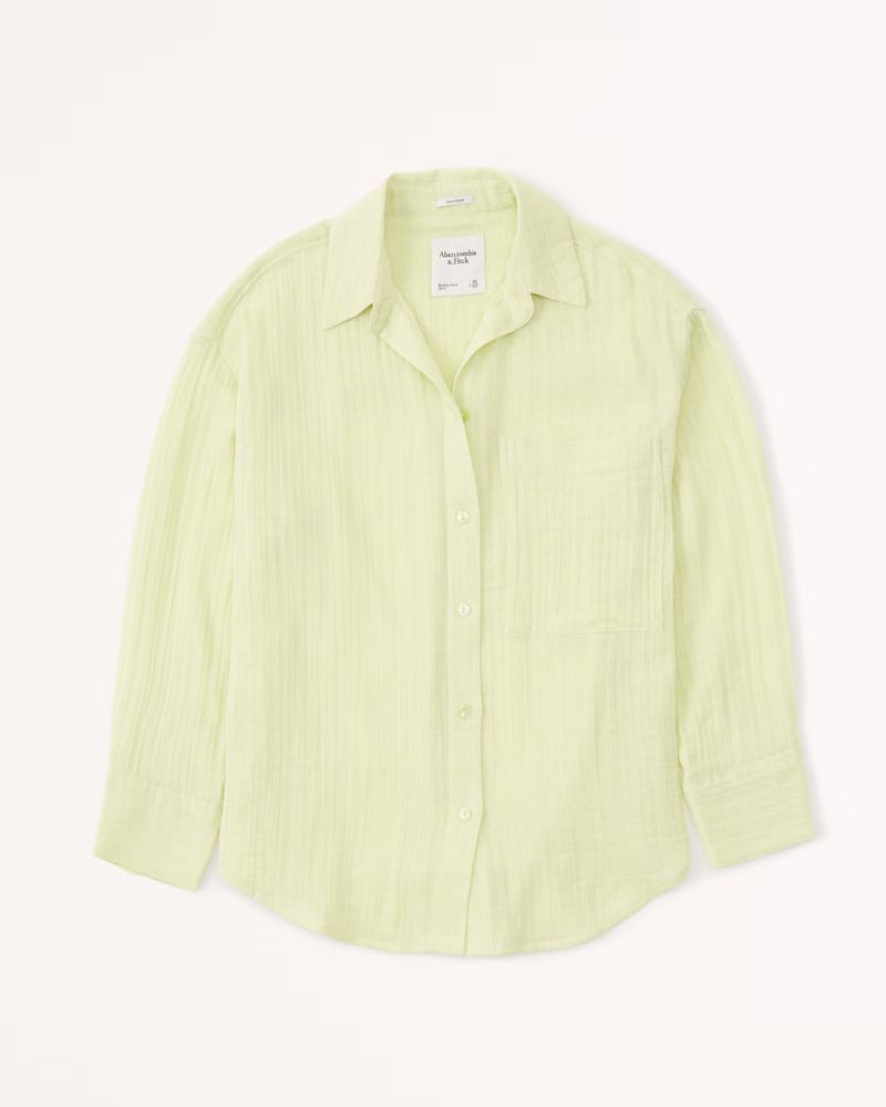 Oversized Gauzy Shirt | Abercrombie & Fitch (US)