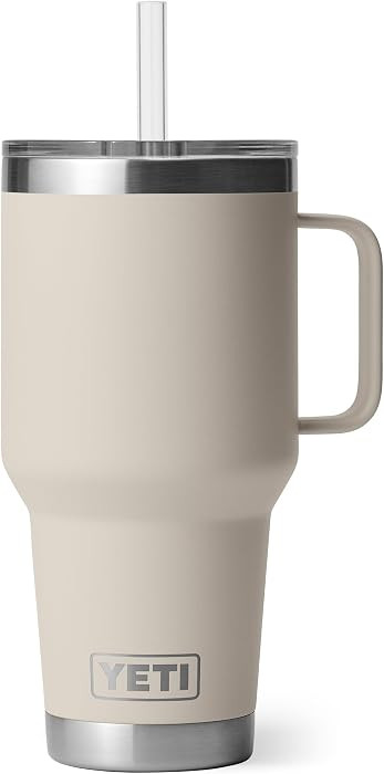 YETI Rambler 35 oz Tumbler with Handle and Straw Lid, Travel Mug Water Tumbler, Vacuum Insulated ... | Amazon (US)
