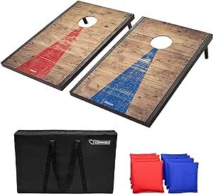 GoSports Classic Cornhole Set – Includes 8 Bean Bags, Travel Case and Game Rules (Choice of sty... | Amazon (US)