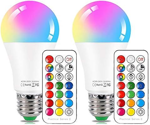 LED Color Changing Light Bulb with Remote Control,10W E26 RGB+Daylight White LED Bulbs Dimmable w... | Amazon (US)