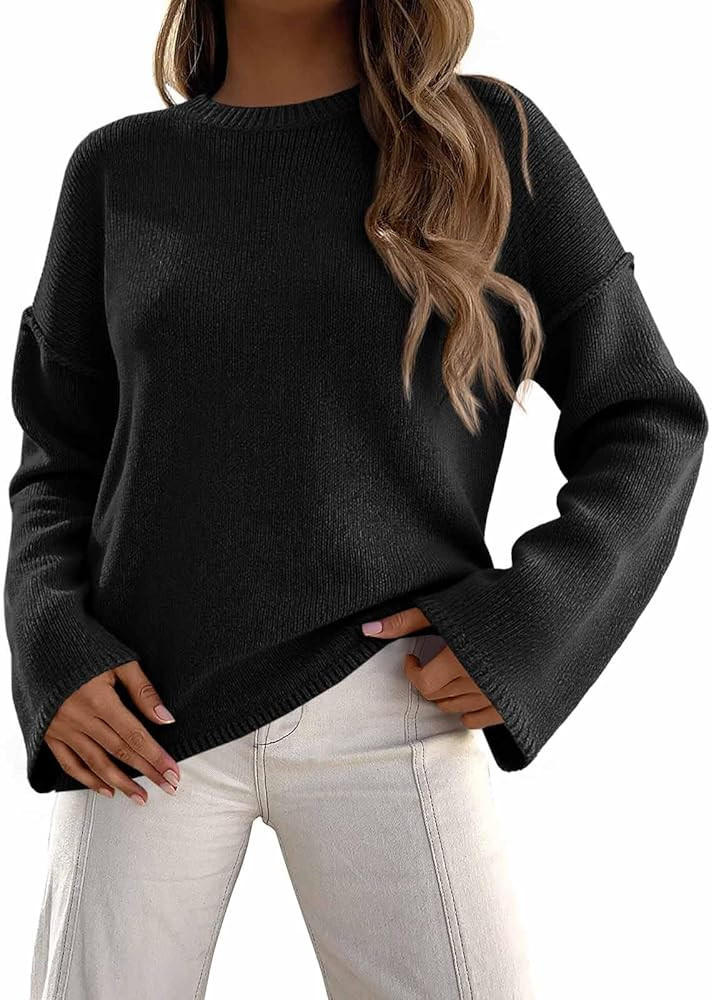 Cicy Bell Womens Oversized Crew Neck Sweater Fall Long Sleeve Knit Tops Trendy Casual Loose Fit P... | Amazon (US)