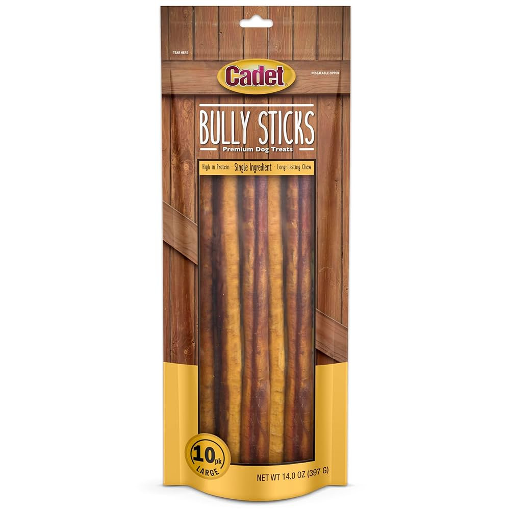 Cadet Bully Sticks for Dogs - Long-Lasting Dog Chews - All-Natural Premium Dog Treats Promotes De... | Amazon (US)