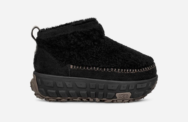 UGG® Venture Daze Ultra Mini Cozy Sheepskin/Leather Classic Boots in Black, Size M 8/W 9 | UGG (US)