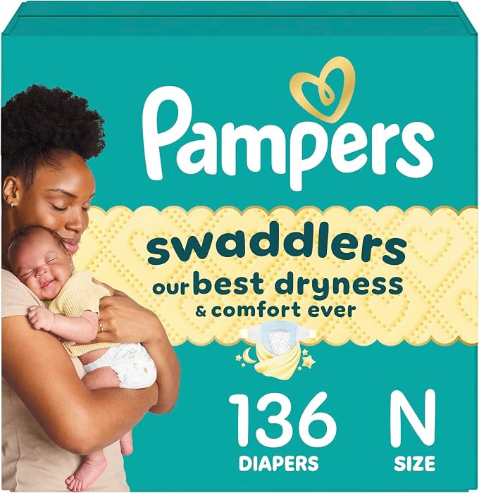 Pampers Swaddlers Diapers, Size 0 (up to 10 lbs), 136 Count, Absorbent, Keeps Baby Dry and Comfor... | Amazon (CA)