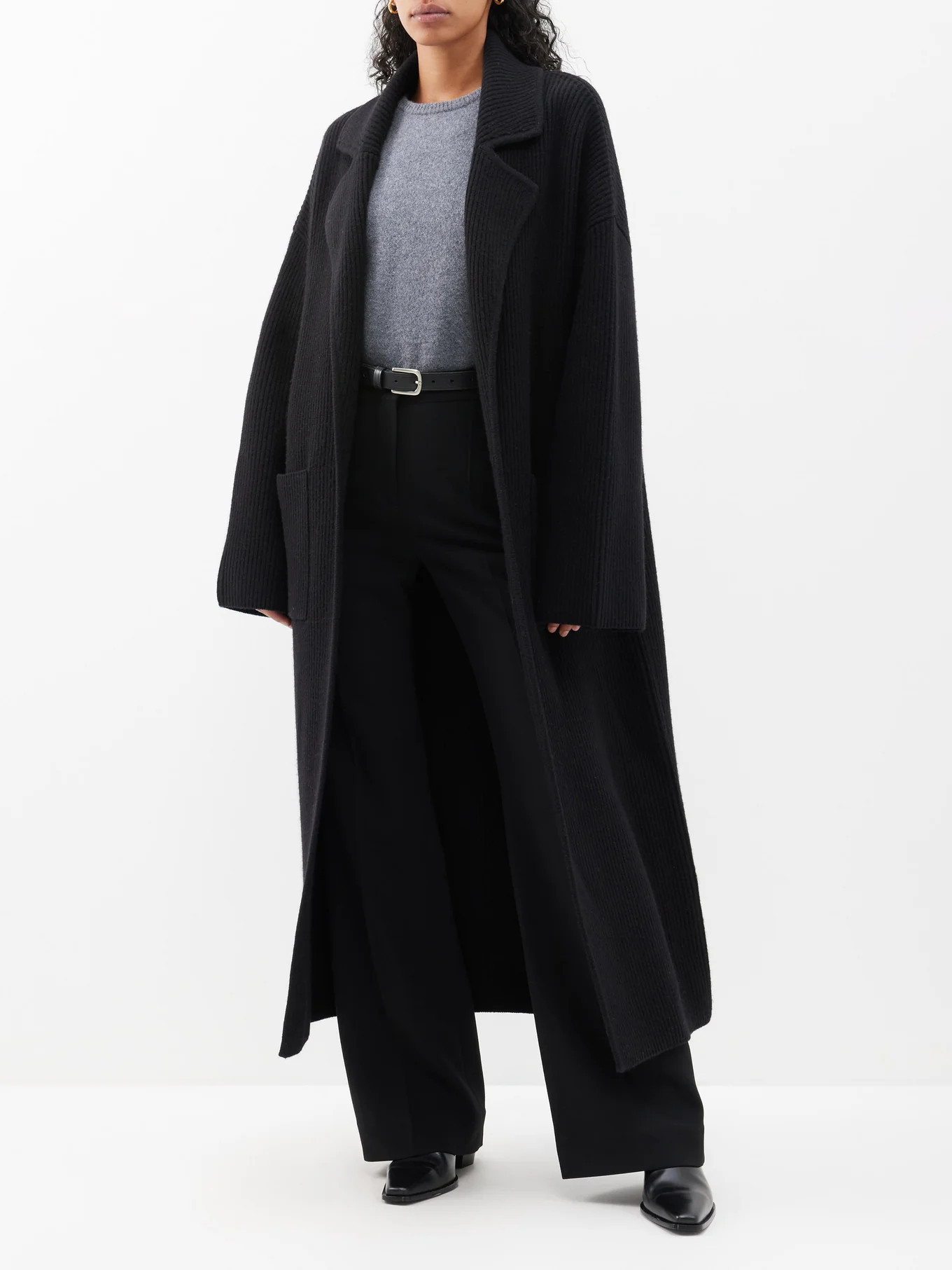 Ribbed-knit wool-blend longline cardigan | Toteme | Matches (APAC)
