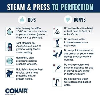 Conair Handheld Garment Steamer for Clothes, Turbo ExtremeSteam 1875W, Portable Handheld Design, ... | Amazon (US)