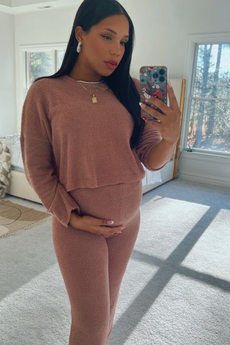 Wearing one of my favorite loungewear sets ! Not specifically for maternity, but definitely bump friendly :) sized up to Medium here, tagging a similar lounge wear sets from Lulus as mine is sold out. 

#LTKbump #LTKstyletip #LTKbaby
