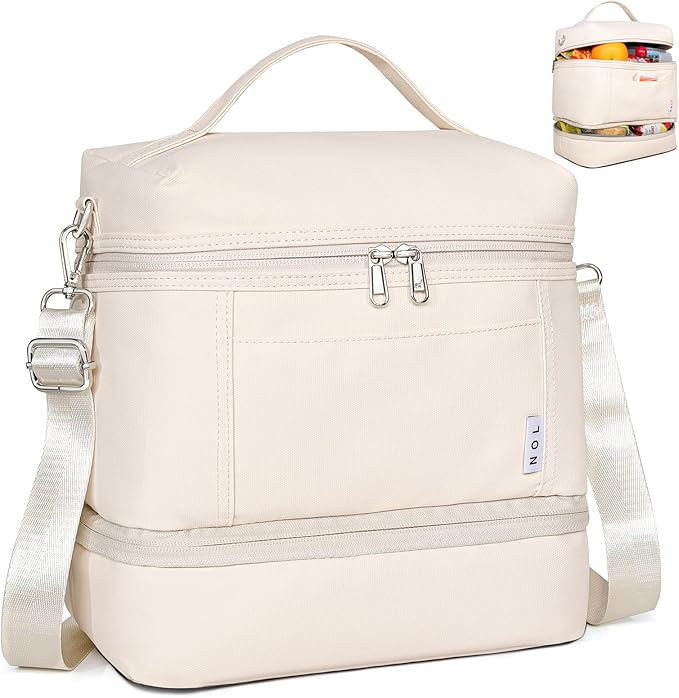 NOL Natural Organic Lifestyle Large Dual Compartment Insulated Lunch Bag for Women/Men Lightweigh... | Amazon (US)