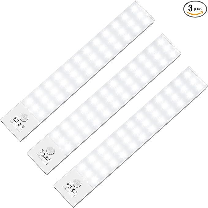 BLS 36 LED Closet Lights Battery Powered LED Lights, Super Bright Under Cabinet Lighting, Motion ... | Amazon (US)
