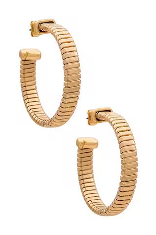 Ettika Coil Hoop Earrings in Gold from Revolve.com | Revolve Clothing (Global)
