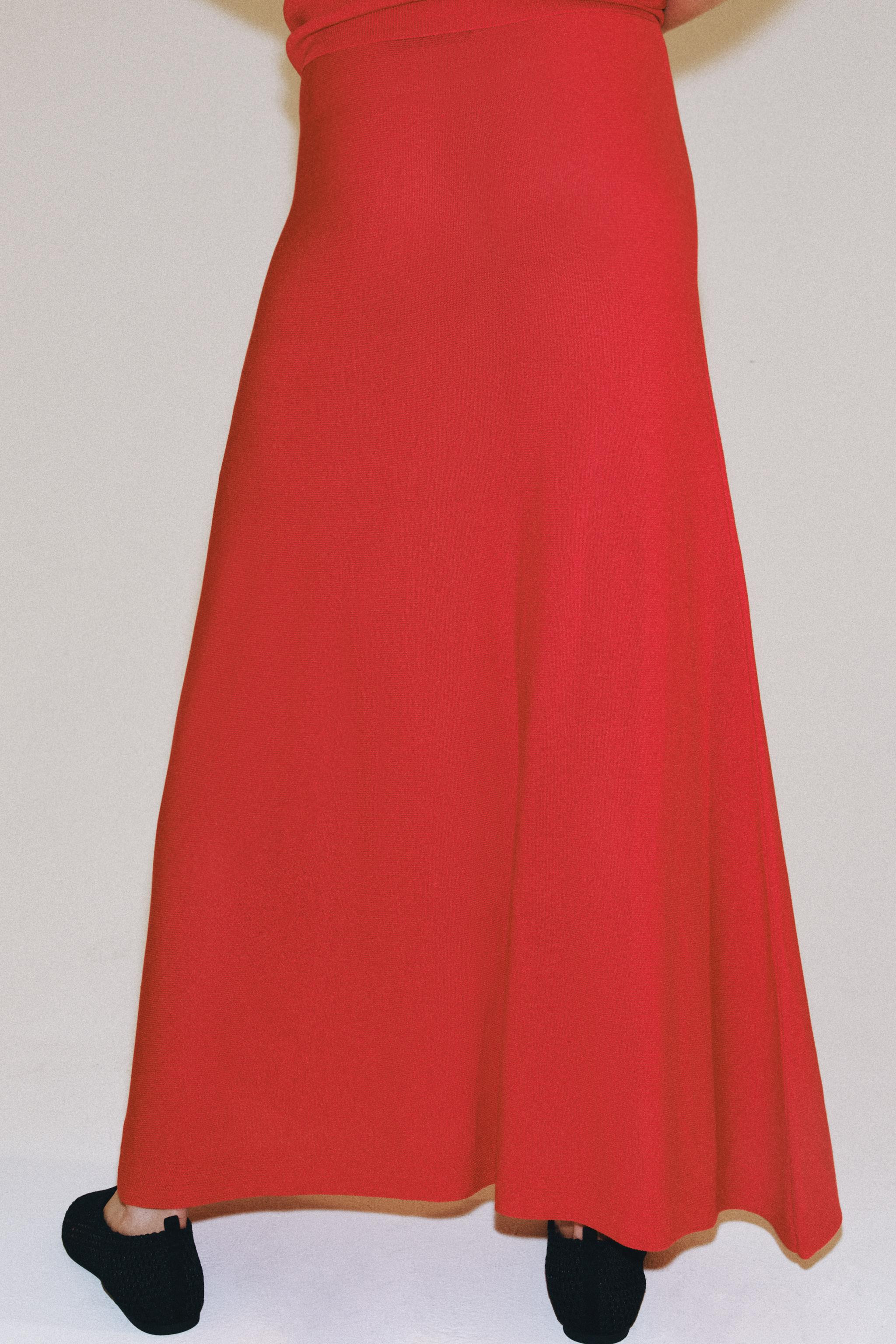LONG KNIT SKIRT | Zara UK