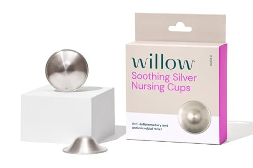 Willow Soothing Silver Nursing Cups, 2 Pack, Breastfeeding Nipple Covers for Protection & Pain Relief, BPA Free | Amazon (US)