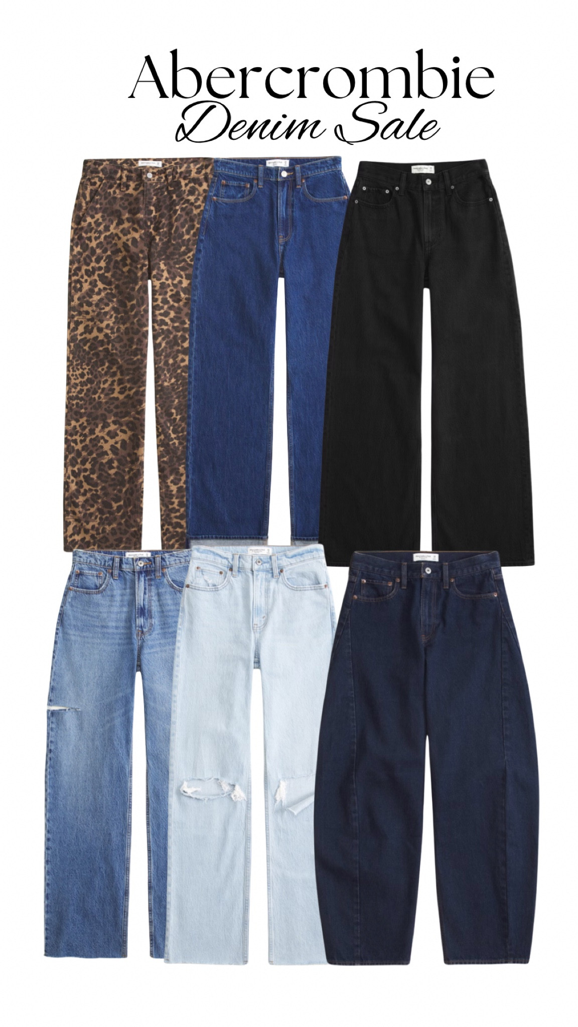 Abercrombie denim sale!!!

High rise and mid ride barrel jeans, wide leg jeans, straight leg and baggy!

Get them while they are still on sale

#LTKU #LTKStyleTip