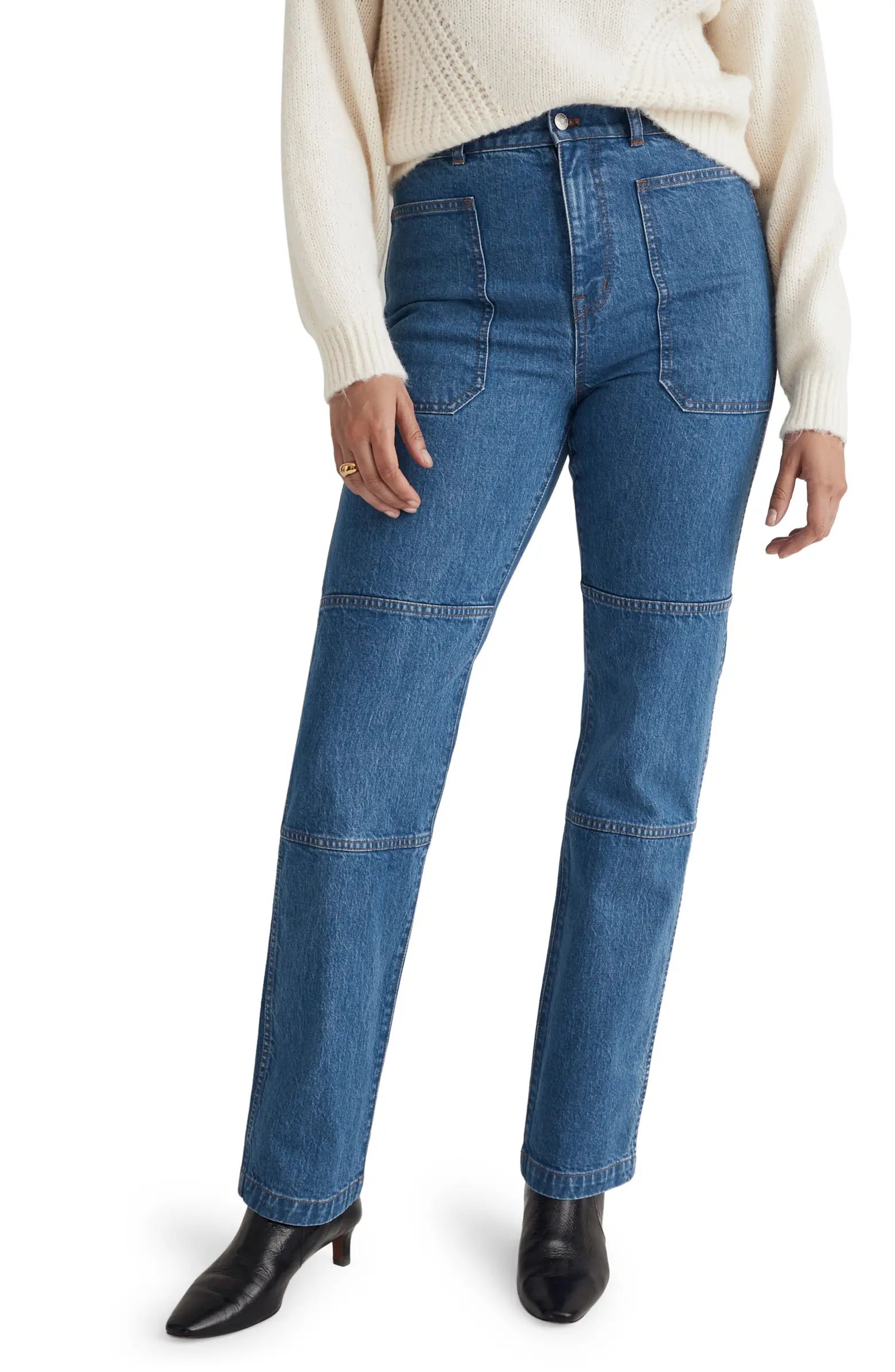 The '90s Straight Leg Utility Jeans | Nordstrom