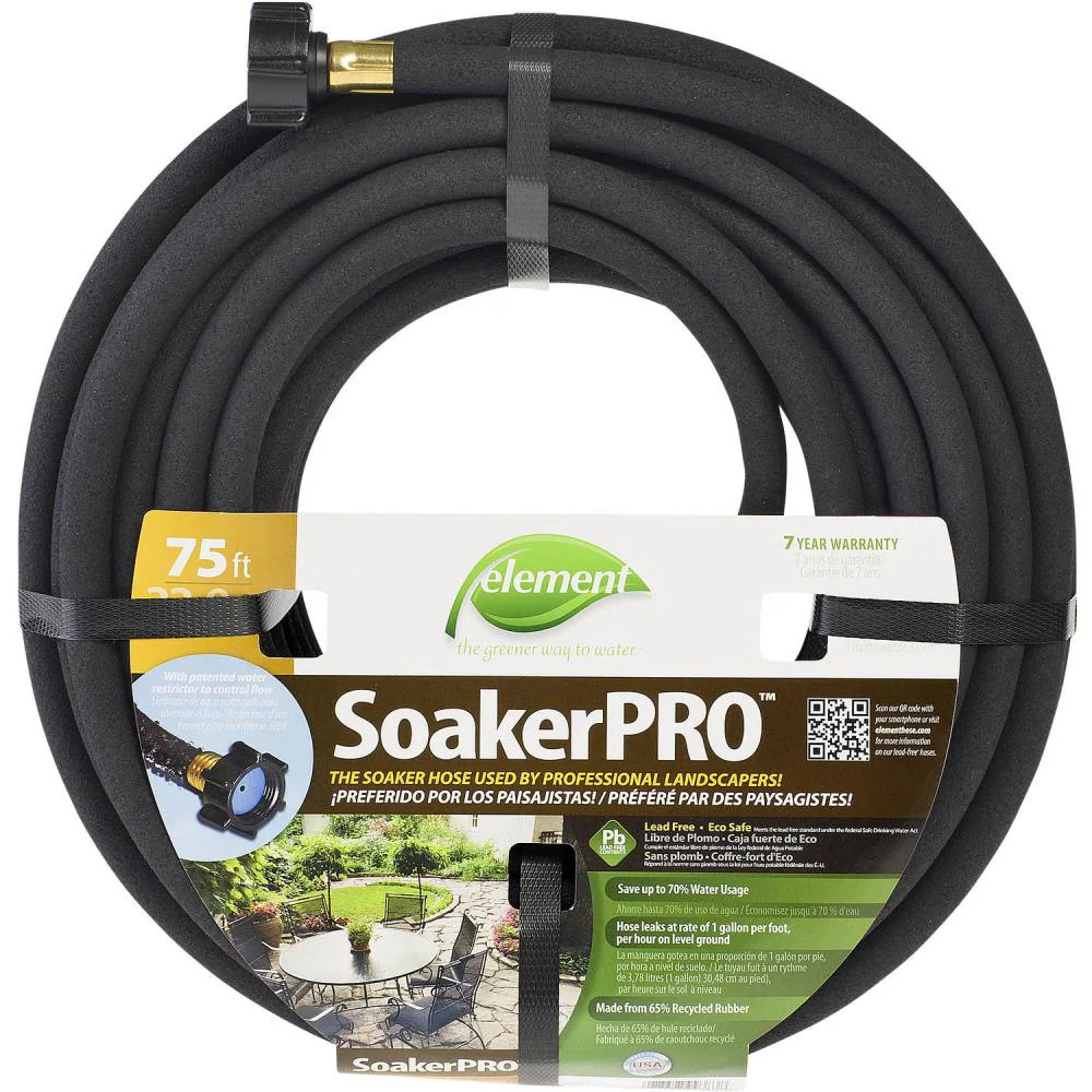 Element 3/8-in x 75-ft Kink Free Rubber Black Soaker Hose one_size | 2626703 | Lowe's