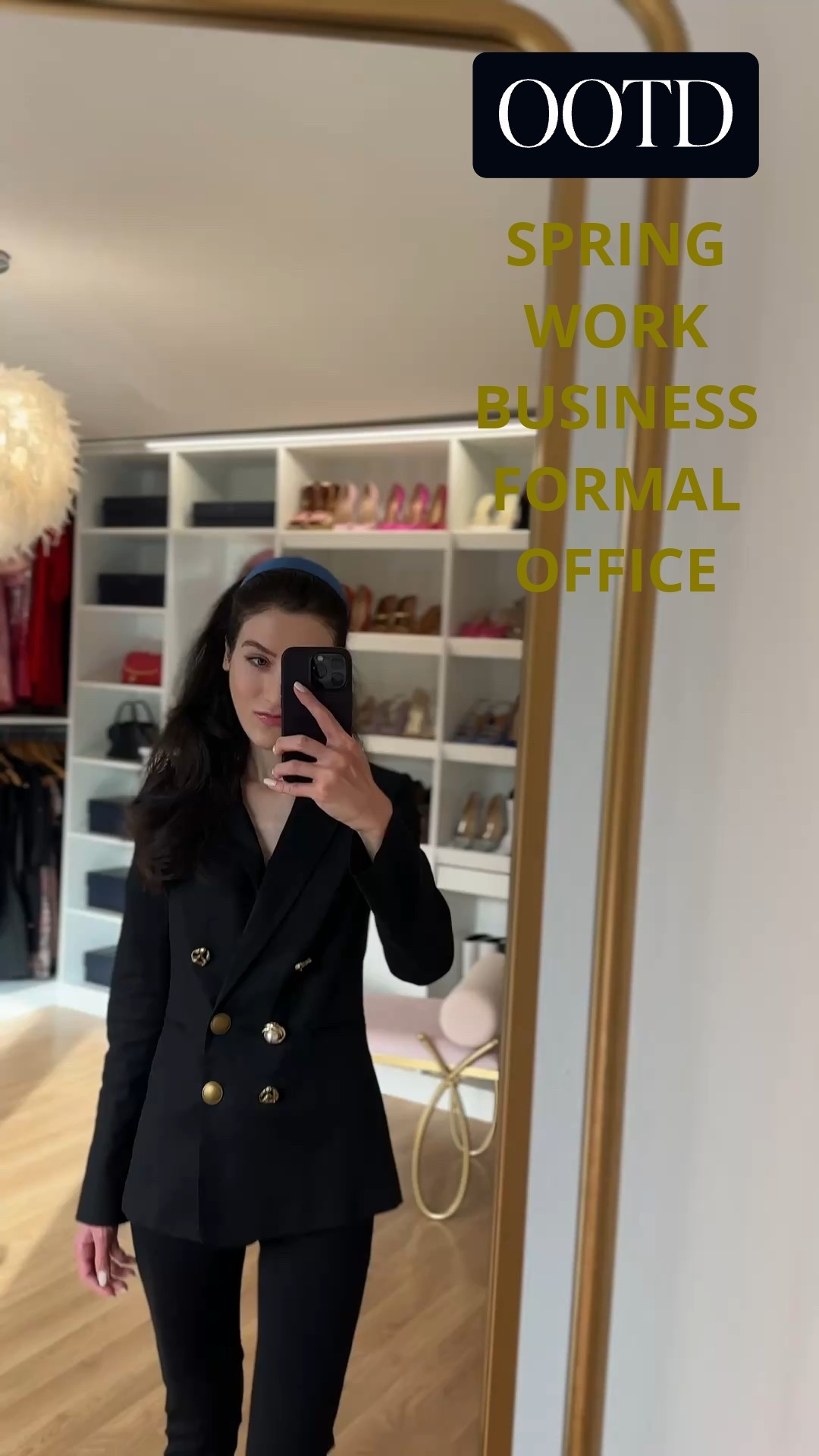 Spring work outfits, business formal, pencil pants, skinny pants, skinny trouser, pantsuit, double breasted blazer, office outfit, headband, spring outfits, ladylike jacket, short jacket, patent leather pumps, Mary Jane pumps, mid heel pumps, work outfits with walkable shoes 

#LTKWorkwear #LTKSpringSale #LTKSeasonal