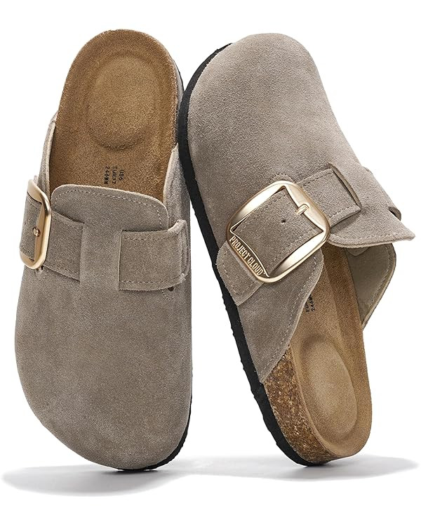 Project Cloud Genuine Leather Clogs for Women Shoes - Memory Foam Insole, Non-Slip & Natural Cork... | Amazon (US)
