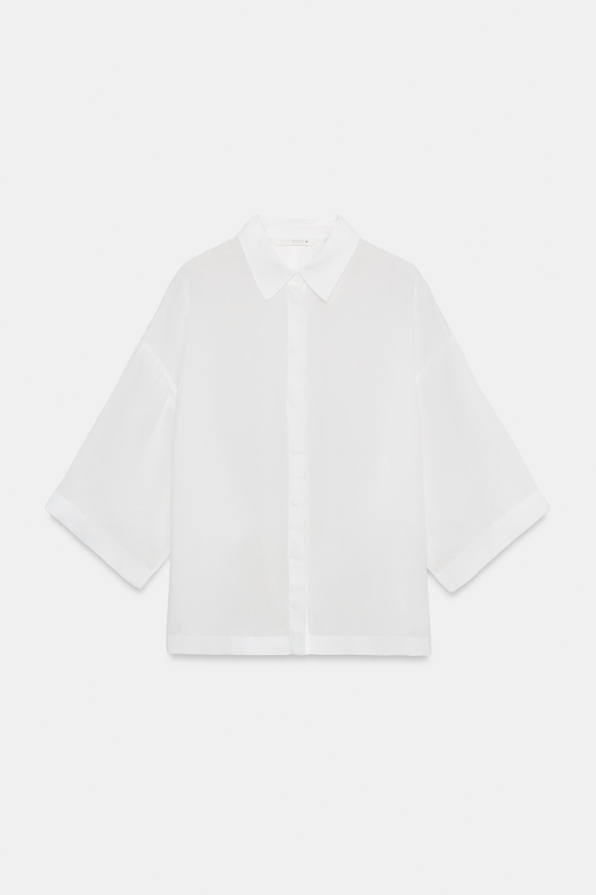 ZW COLLECTION OVERSIZE FLOWING SHIRT | Zara UK