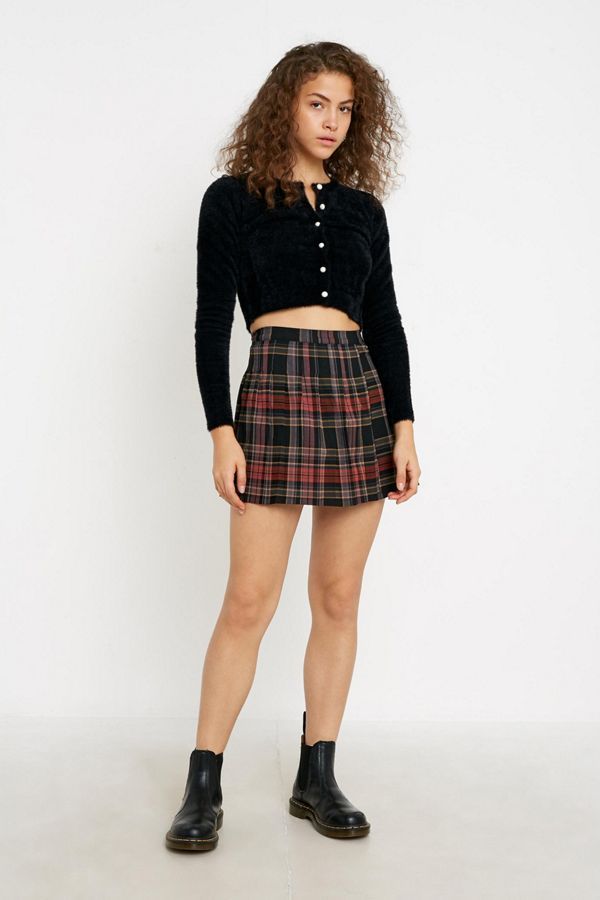 UO Plaid Pleated Mini Skirt | Urban Outfitters (US and RoW)
