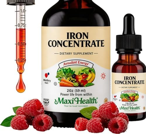 Maxi Health Iron Supplement 15mg Per ML – Increase Energy and Blood Levels Without Nausea or Co... | Amazon (US)